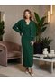 Women, Piped Detail Button Crop Cardigan/Zero Sleeve Dress Knitwear Set/Set New Season - 2