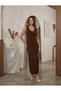 Women, Piped Detail Button Crop Cardigan/Zero Sleeve Dress Knitwear Set/Set New Season - 3