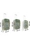 With Safety Straps - Waterproof Fabric - 4 Wheels - with Bellows - Very Lightweight - 3 Piece Suitcase Set - 6