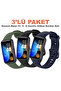 Huawei Band 10 / 9 / 8 Compatible 3-Pack Silicone Cord Set with Buckle - Soft Durable Sports Strap