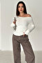 Women's Off-Shoulder Fit Blouse – Burgundy Glow - 7