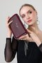 Bordo Women's Bag with Chain Strap, Stone Detail Mini Shoulder and Hand Bag