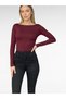Boat Neck Long Sleeve Viscose Women's Blouse - Casual Wear Women's Top - 3