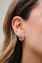 Vip Spiral Earrings Metal Hoop Earrings with Steel Tips 1.3cm - 3