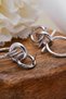 Vip Hoop Earrings Metal Olympic Earrings with Steel Tips 4cm - 4