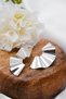 Vip Geometric Zigzag Earrings Metal Plate Earrings with Steel Tips 4.5cm - 6