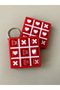 Moving Tic Tac Toe Game Keychain - Valentine's Day Special Xox Game with Heart Detail