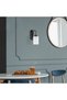 Black Metal Sconce with Fuzz E27 Compatible 10X21X28 cm Living Room Wall Lamp - 2