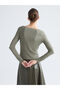 Peak New Season Draped Neck Gathered Blouse - 7