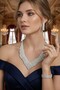 Silver Color Stone 4-Piece Evening Dress Set