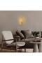 Shiny Gold Metal Sconce E14 Compatible Wall Lamp 10X21X16 cm Living Room and Bedroom - 2