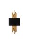 Shiny Gold Metal Sconce Wall Lamp E14 Compatible 10X21X16 cm Living Room and Bedroom - 6