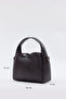 Bitter Brown D48 Single Zipper Compartment Adjustable Strap Large Volume Daily Modern Hand and Shoulder Bag - 2