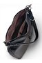 Black Soft Textured Women's Shoulder Bag with Scarf Detail - 8