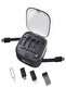 Mobilesteri 8-in-1 Multi-Tool Travel Kit USB-C Cable lightning/Micro-USB Adapters – Black