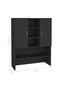 Washing Machine Cabinet Black 70.5x25.5x90 cm - 3
