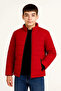 Boys' Inflatable Fiber-Filled Water-Repellent Jacket with Zipper Pockets - Red - 3
