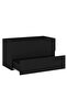 Sink Cabinet with Built-in Basin Black Engineered Wood - 4