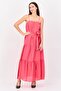 Women Textured Maxi Dress, Dark Pink