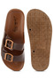 Women Mocca Platform Buckled Slide Sandals - 5