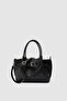 Polka Belted Hand and Crossbody Bag Black - 2