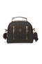 Women's Patterned Shoulder Bag Handbag Black with Gold Detail - 4