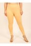 Women Yellow Solid Cotton Leggings