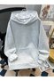 Basic Hooded Kangaroo Pocket Sweatshirt - 6