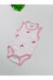 Single Piece 100% Cotton Bow Patterned Corded Fabric Baby Girl Tank Top Bodysuit - 4