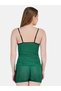 Women Green Lace Trim Cami and Shorts Set - 6