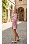 Luxury Model Tweed Fabric Girls' Skirt, Jacket, Shirt, and Bag Set - 5