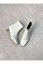 Women White Pearl Detail Ankle Boots - 3