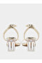 Gold Open Toe Sandals with Clear Perspex Heel - 5