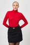 3-Piece Turtleneck Blouse Khaki-Tile-Red 2504 - 2