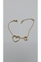 Stainless Steel Gold Color Heart Detailed Letter Bracelet – Letter g