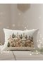 Modern Bohemian Design, Winter Themed Watercolor Patterned 35X55 Decorative Throw Pillow Cover - 2