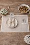 Lace Detailed Linen American Placemat 30X45 cm – Stylish Table Presentation with Pockets - Set of 4