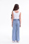 Girl's Embroidered Design Jeans - 5