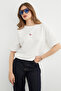 Cherry Accessory Crew Neck Oversized T-Shirt - 2