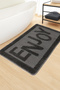 Anthracite Non-Slip Base Bathroom Mat Long Lasting Soft Water Absorbent Washable Enjoy 60X100 - 2
