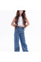 Girl's Embroidered Design Jeans - 5