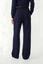 Navy Blue Soft Textured Palazzo Pants - 4