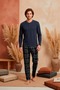 100% Cotton Transitional Long Sleeve Men's Pajama Set - Father's Day Series - 2
