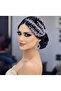 إكسسوار شعر مرصع بالأحجار، تاج العروس المرصع بالأحجار - 2