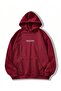 Men's Basic Printed Hooded Kangaroo Pocket Sweatshirt