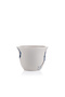 Beige Coffee Cups Set with Blue Beads Pattern - 3