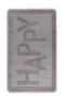 Gray Non-Slip Base Bath Mat Long Lasting Soft Water Absorbent Washable Happy 60X100 - 8
