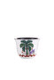 Beige Palm Pattern Coffee Cups Set - 4