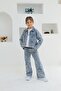 Star Applique Girls' Denim Pants - 2