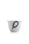 Beige Coffee Cups Set with Blue Beads Pattern - 2